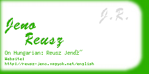 jeno reusz business card